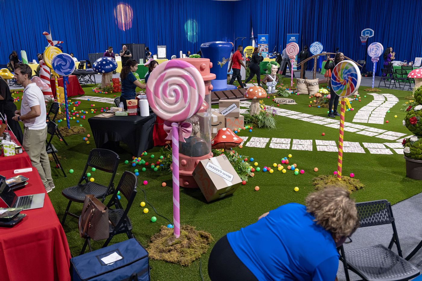 The full confectionery set built for a community health and family event