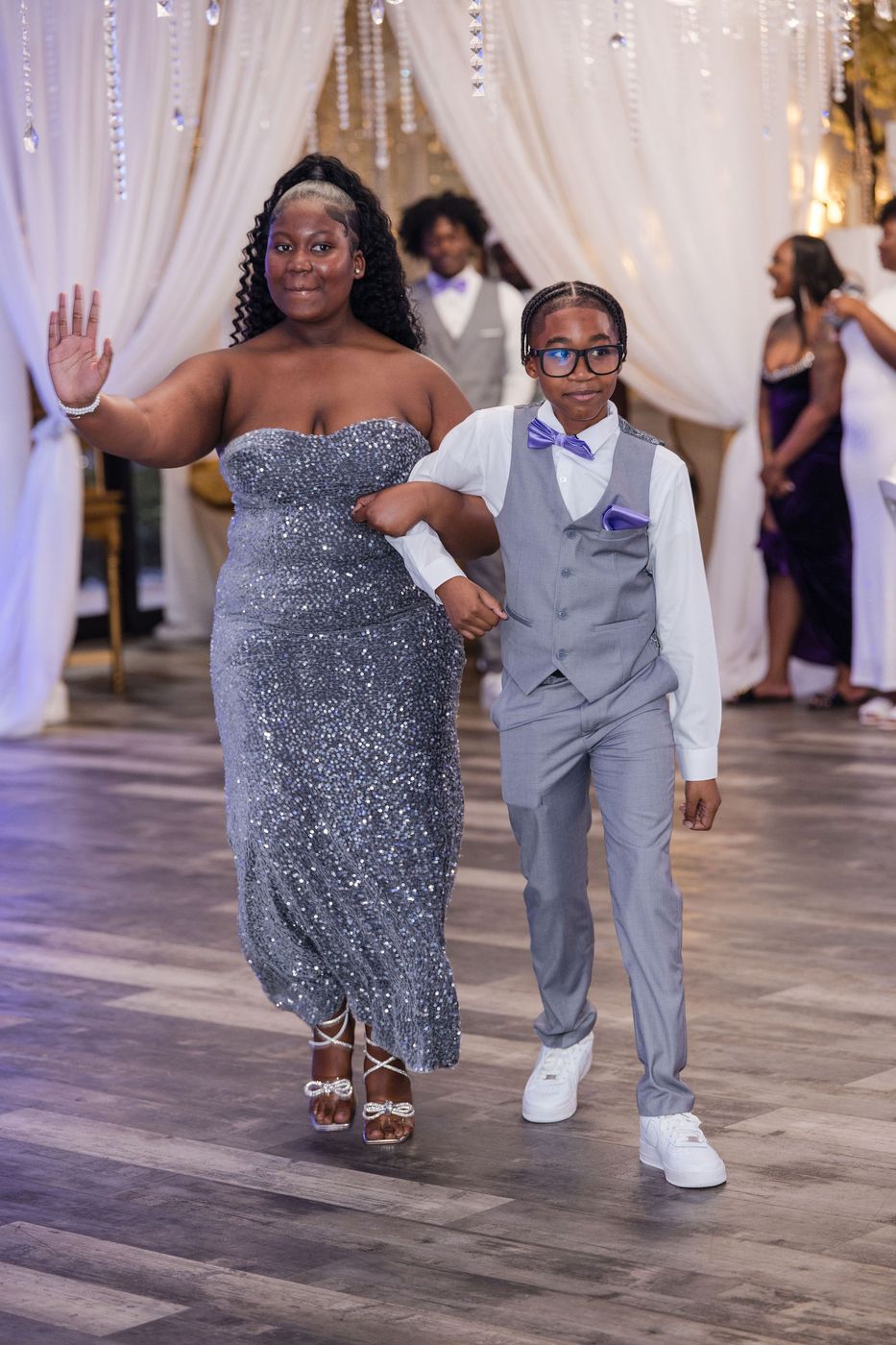 The grand entrance of a sweet sixteen celebration in South Florida