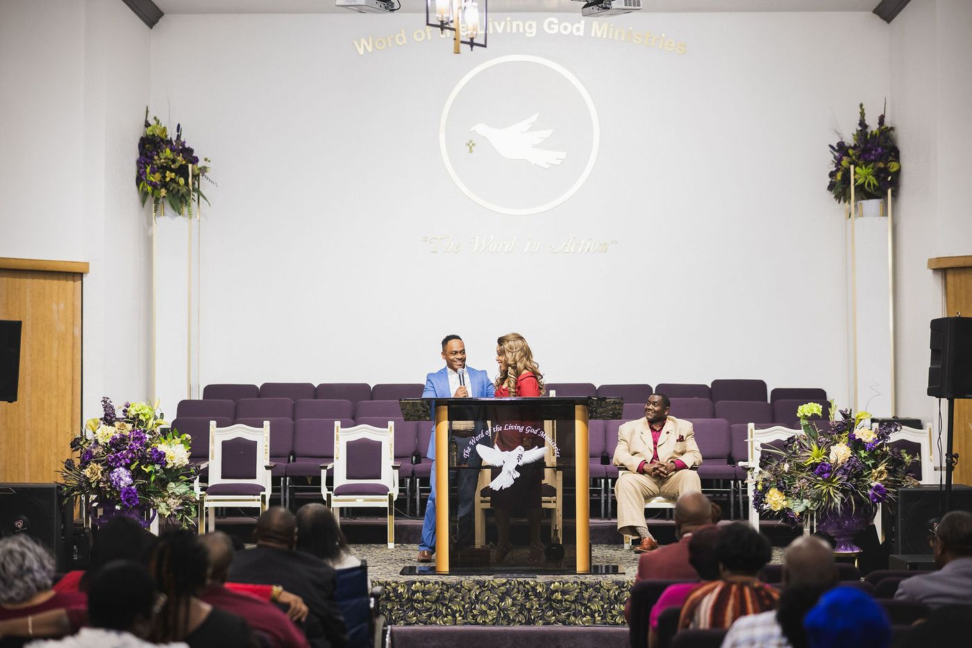 A full sanctuary during a 20th pastoral anniversary service